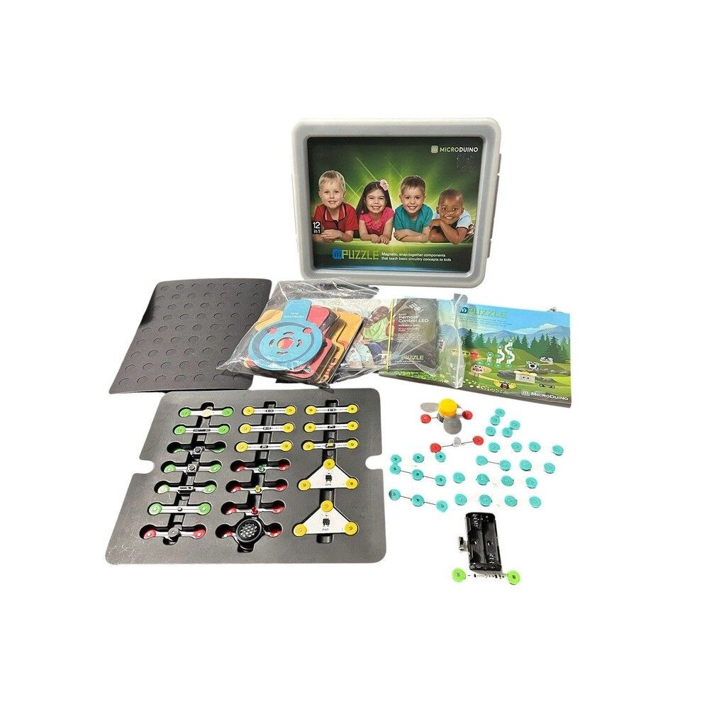 MicroDuino MPuzzle Magnetic Circuitry Kit 12 Projects Workbook Complete STEM